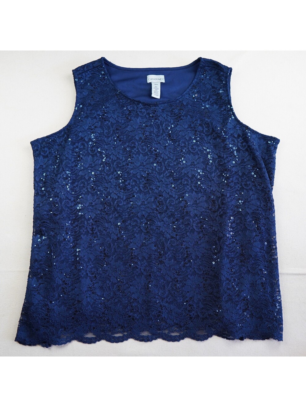 sequin lace fairy sleeveless blouse 26w